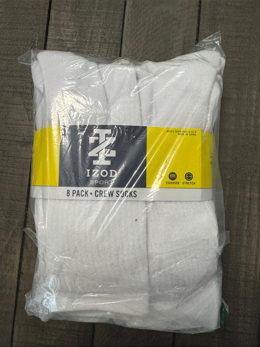 Izod White Crew Athletic Socks 8-Pack